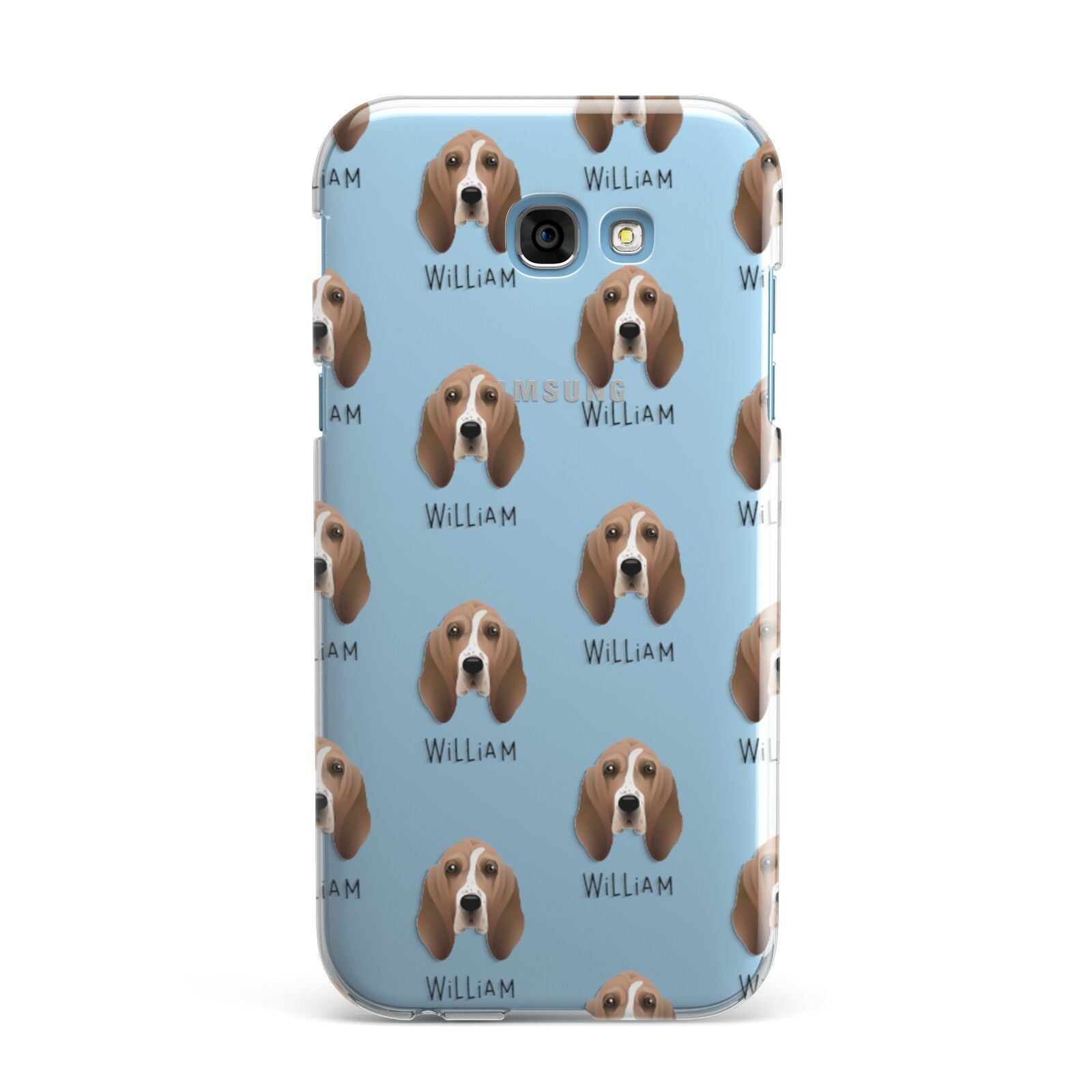 Basset Hound Icon with Name Samsung Galaxy A7 2017 Case