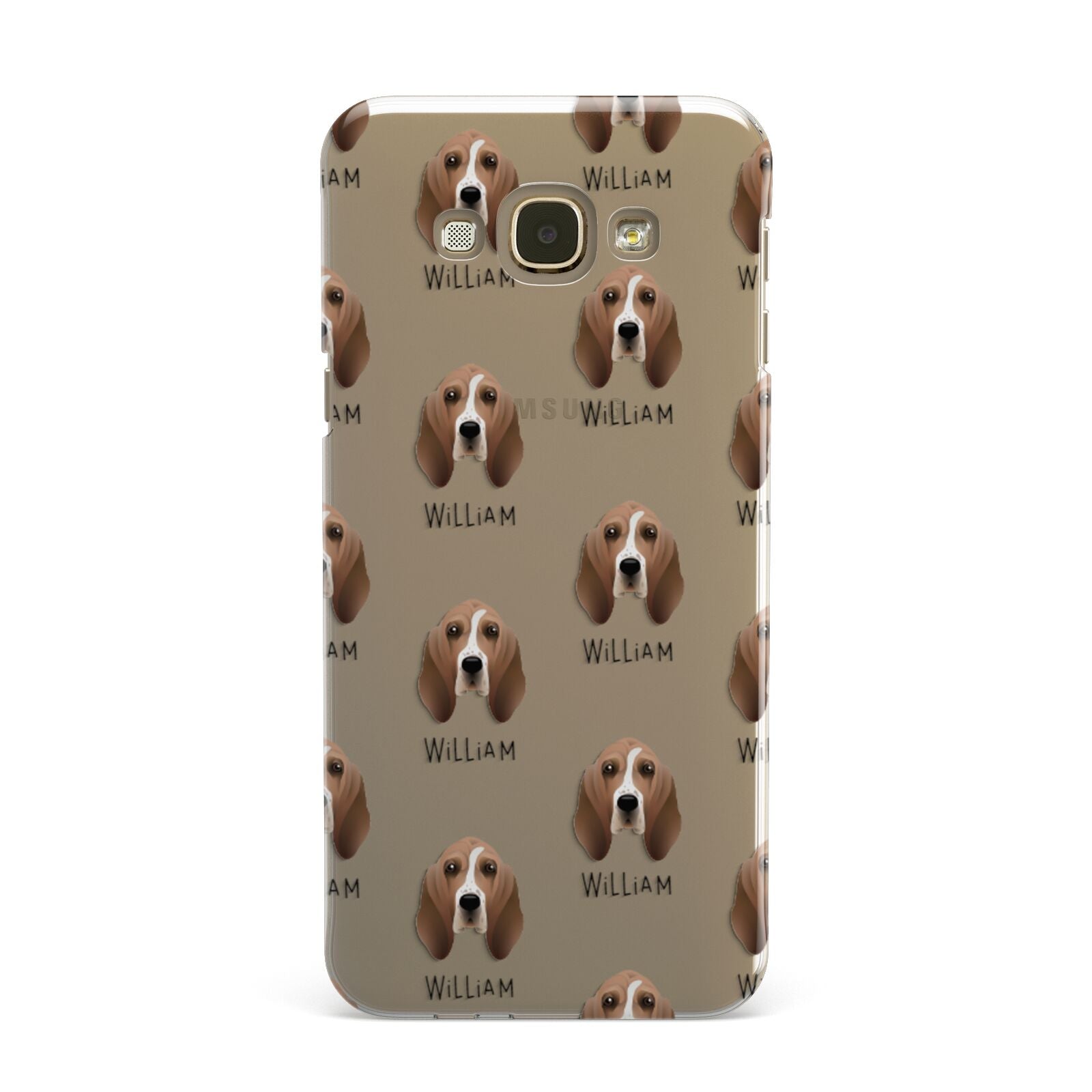 Basset Hound Icon with Name Samsung Galaxy A8 Case