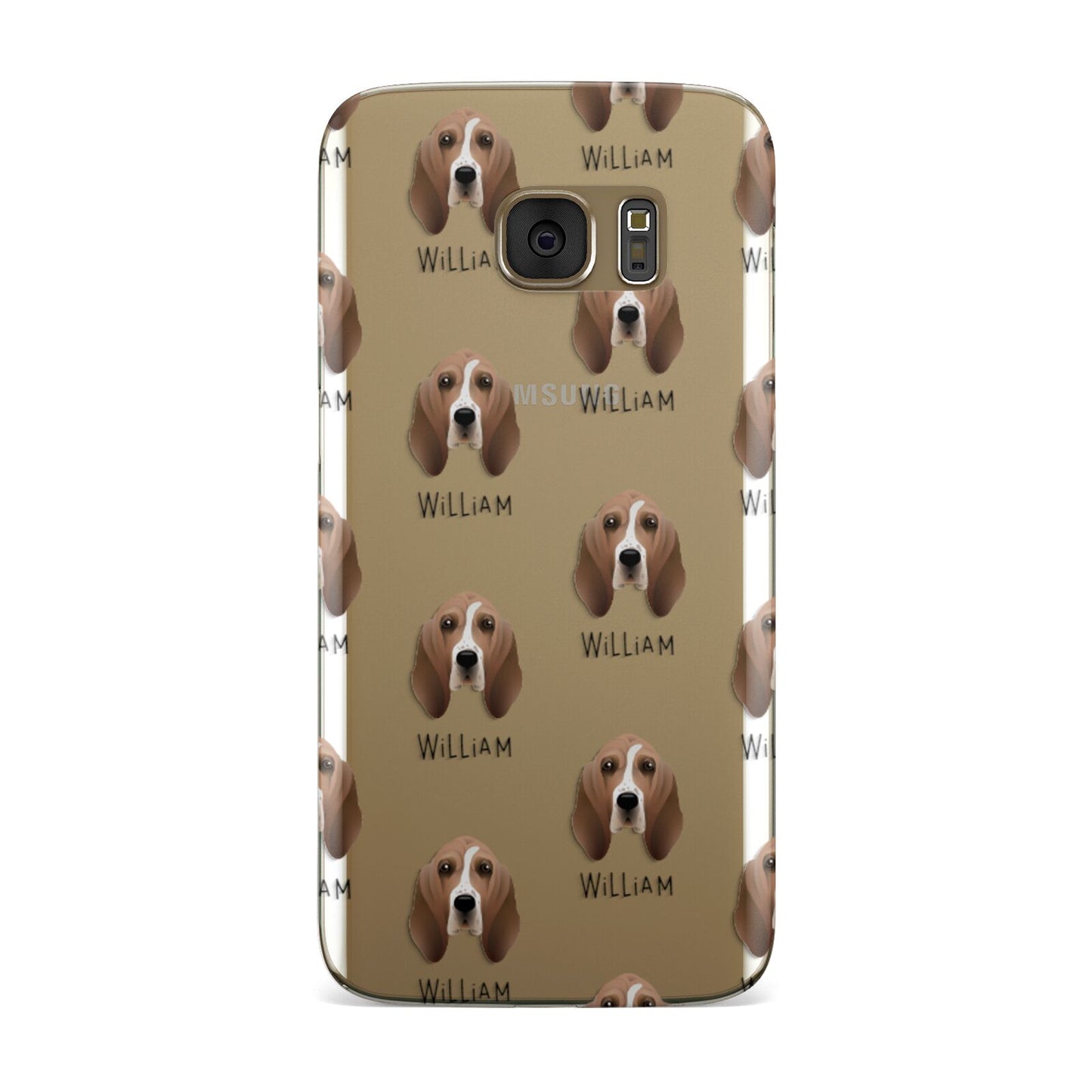 Basset Hound Icon with Name Samsung Galaxy Case