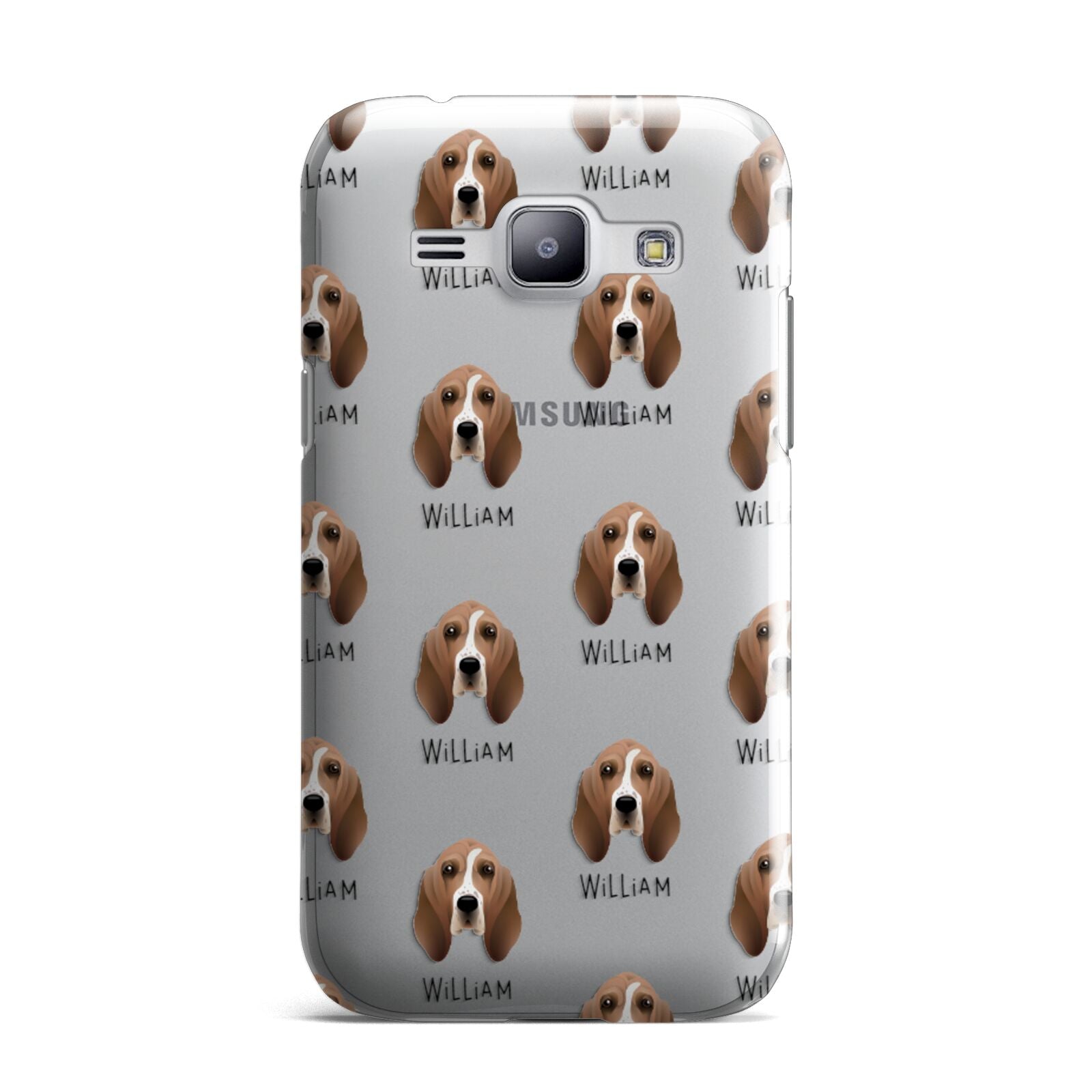 Basset Hound Icon with Name Samsung Galaxy J1 2015 Case