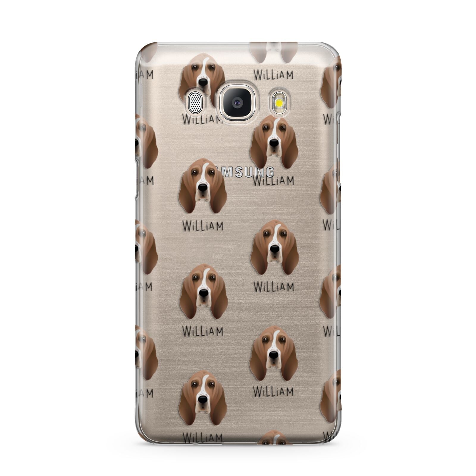 Basset Hound Icon with Name Samsung Galaxy J5 2016 Case
