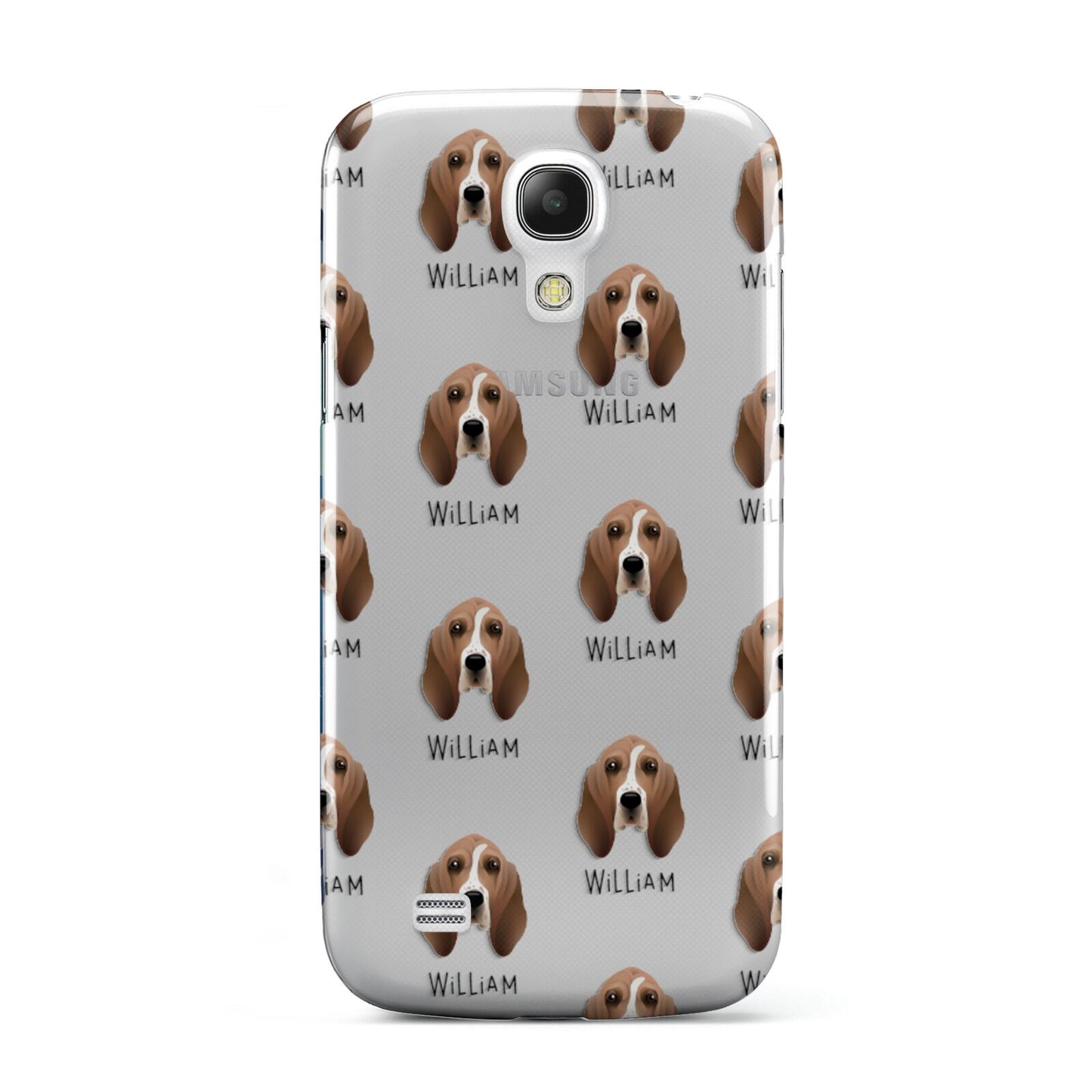 Basset Hound Icon with Name Samsung Galaxy S4 Mini Case