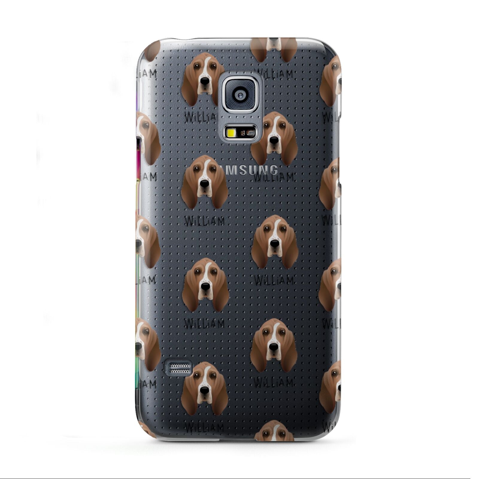 Basset Hound Icon with Name Samsung Galaxy S5 Mini Case