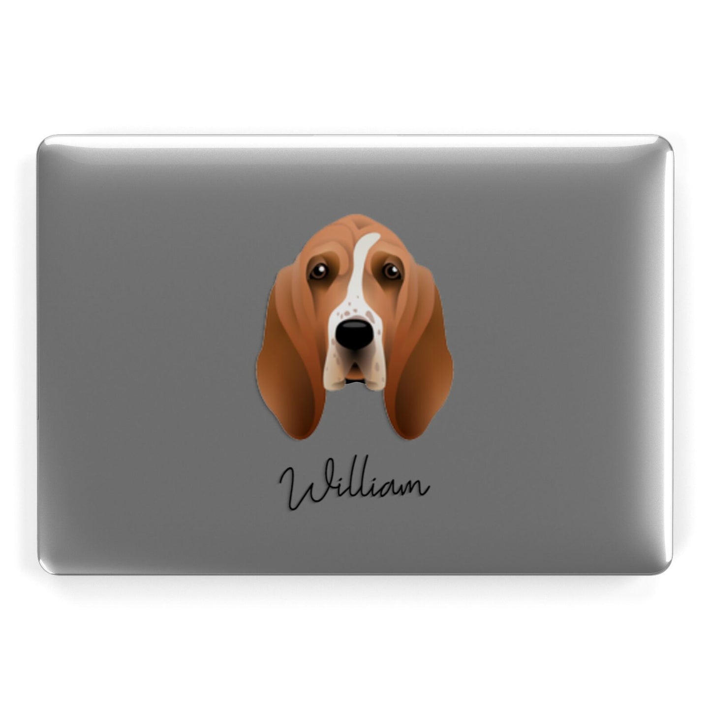 Basset Hound Personalised Apple MacBook Case