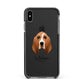 Basset Hound Personalised Apple iPhone Xs Max Impact Case Black Edge on Black Phone