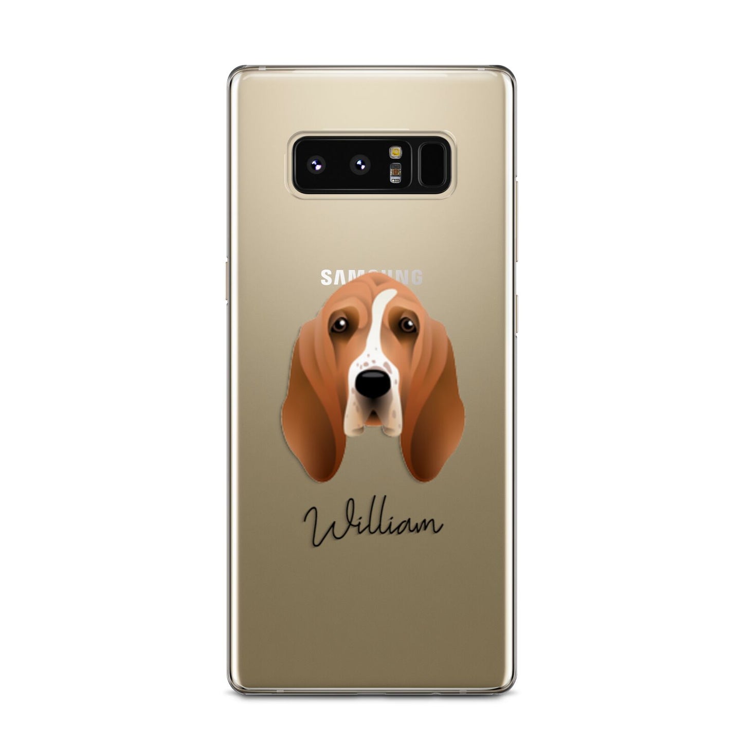 Basset Hound Personalised Samsung Galaxy Note 8 Case