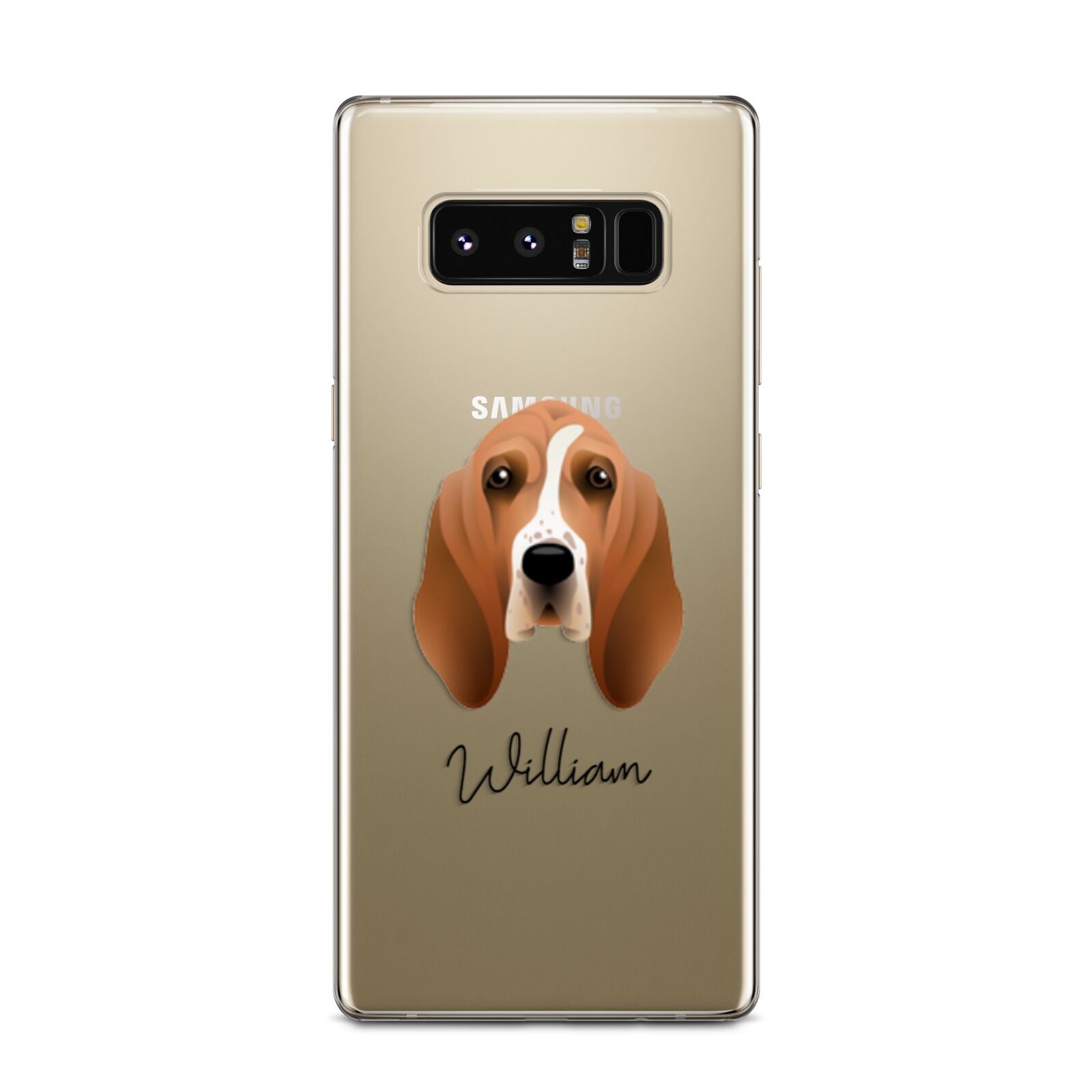 Basset Hound Personalised Samsung Galaxy Note 8 Case