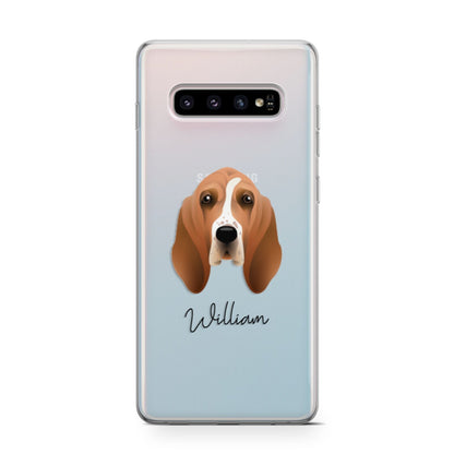 Basset Hound Personalised Samsung Galaxy S10 Case