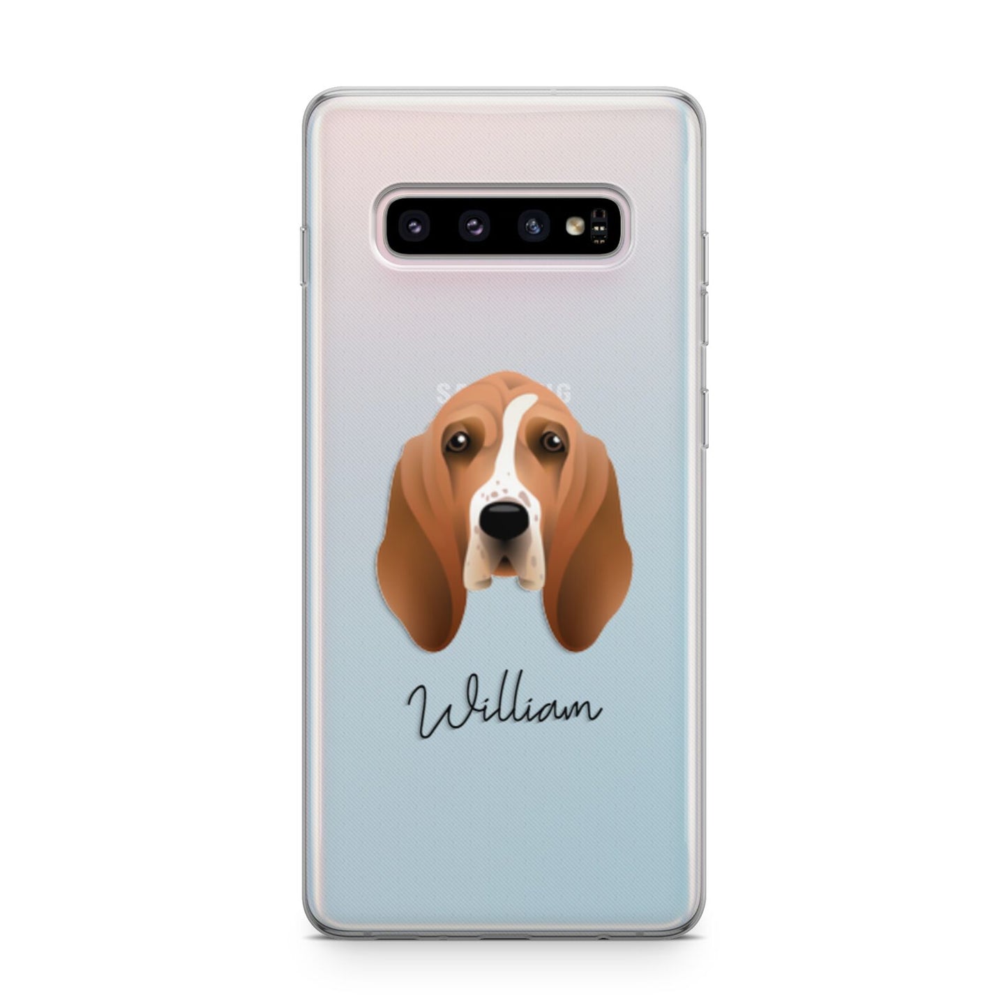 Basset Hound Personalised Samsung Galaxy S10 Plus Case