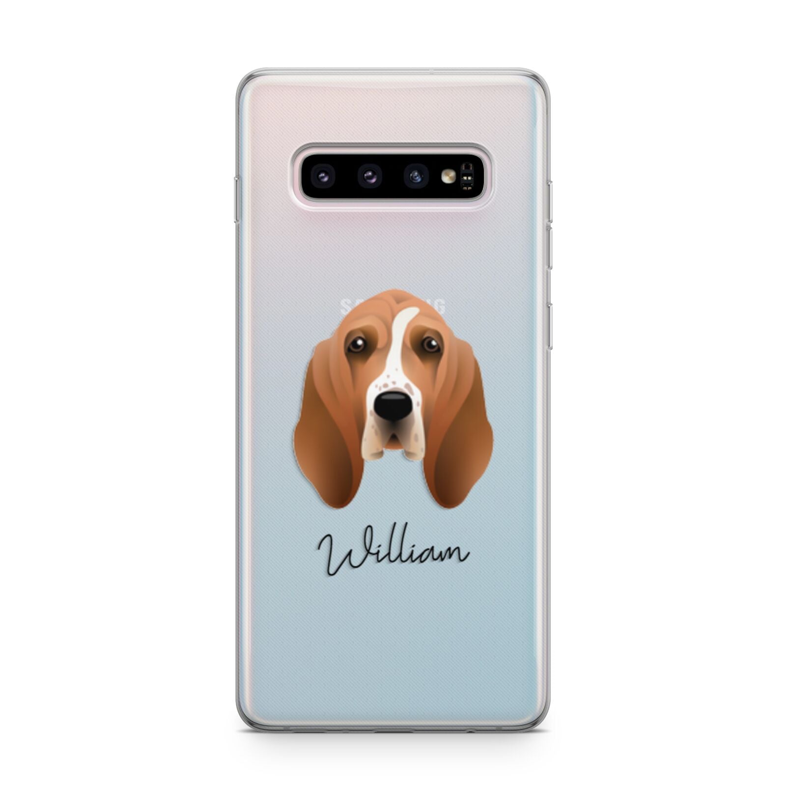 Basset Hound Personalised Samsung Galaxy S10 Plus Case