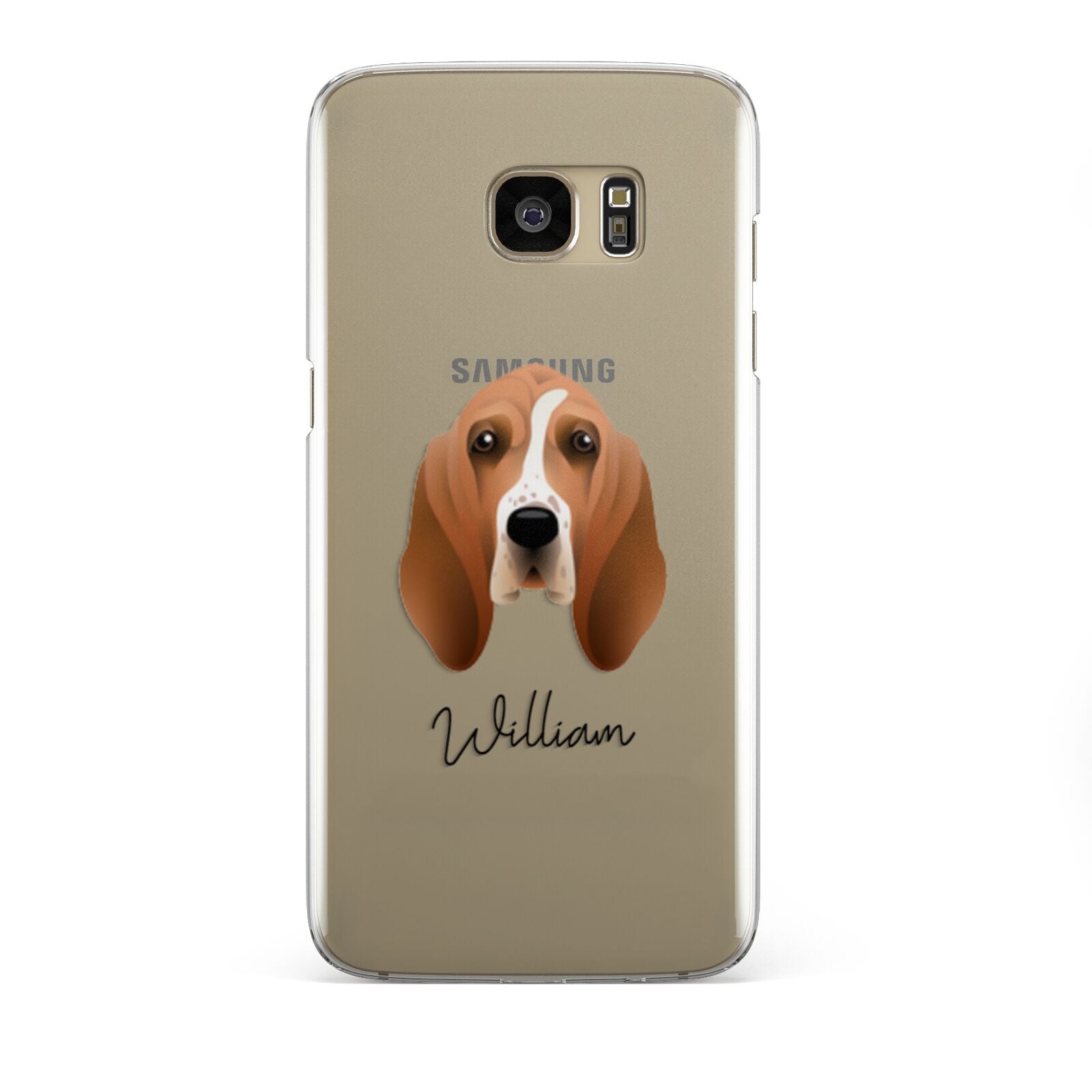 Basset Hound Personalised Samsung Galaxy S7 Edge Case