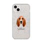 Basset Hound Personalised iPhone 14 Plus Glitter Tough Case Starlight
