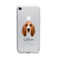 Basset Hound Personalised iPhone 7 Bumper Case on Silver iPhone