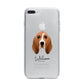 Basset Hound Personalised iPhone 7 Plus Bumper Case on Silver iPhone