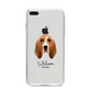 Basset Hound Personalised iPhone 8 Plus Bumper Case on Silver iPhone