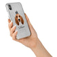 Basset Hound Personalised iPhone X Bumper Case on Silver iPhone Alternative Image 2