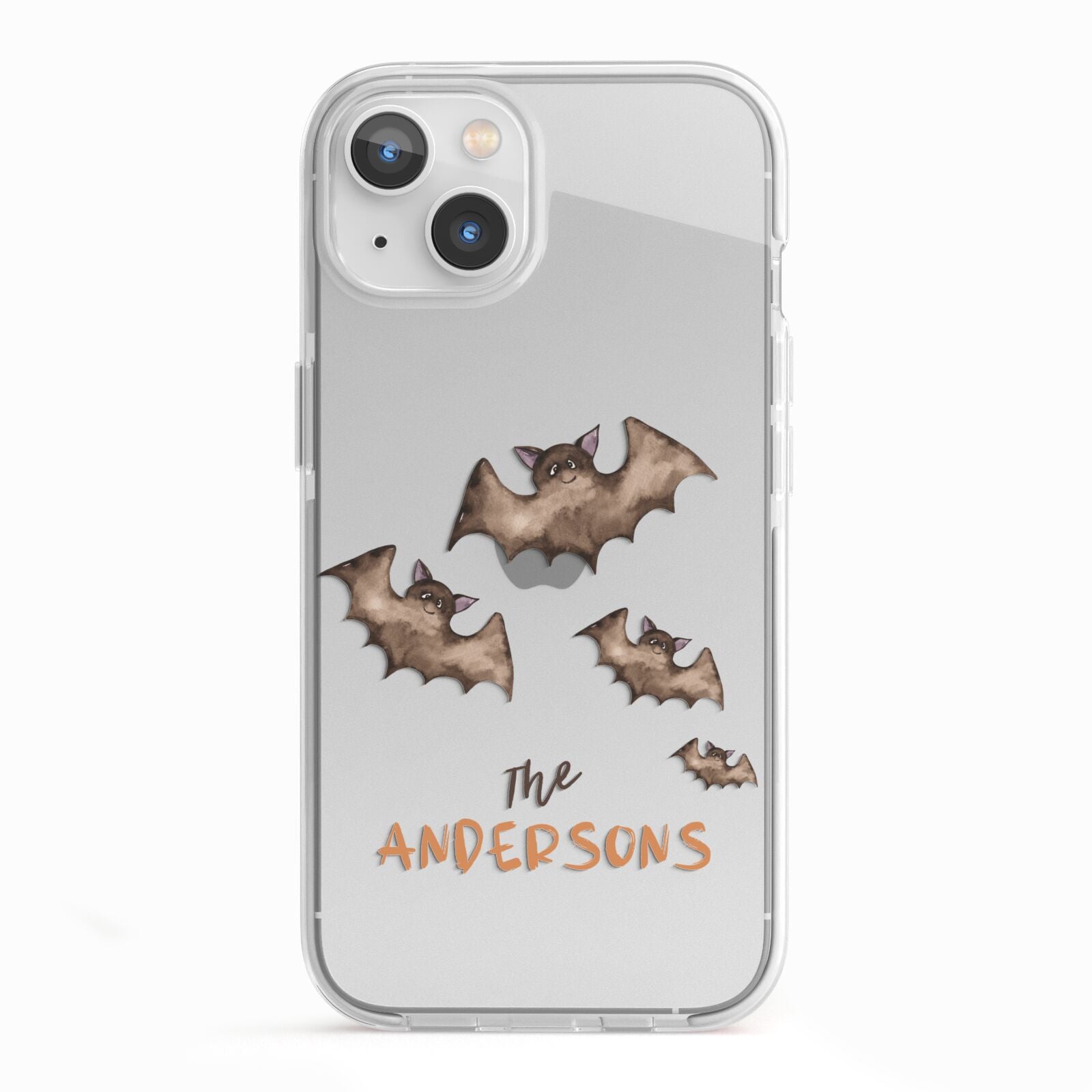 Bat Family Personalised iPhone 13 TPU Impact Case with White Edges