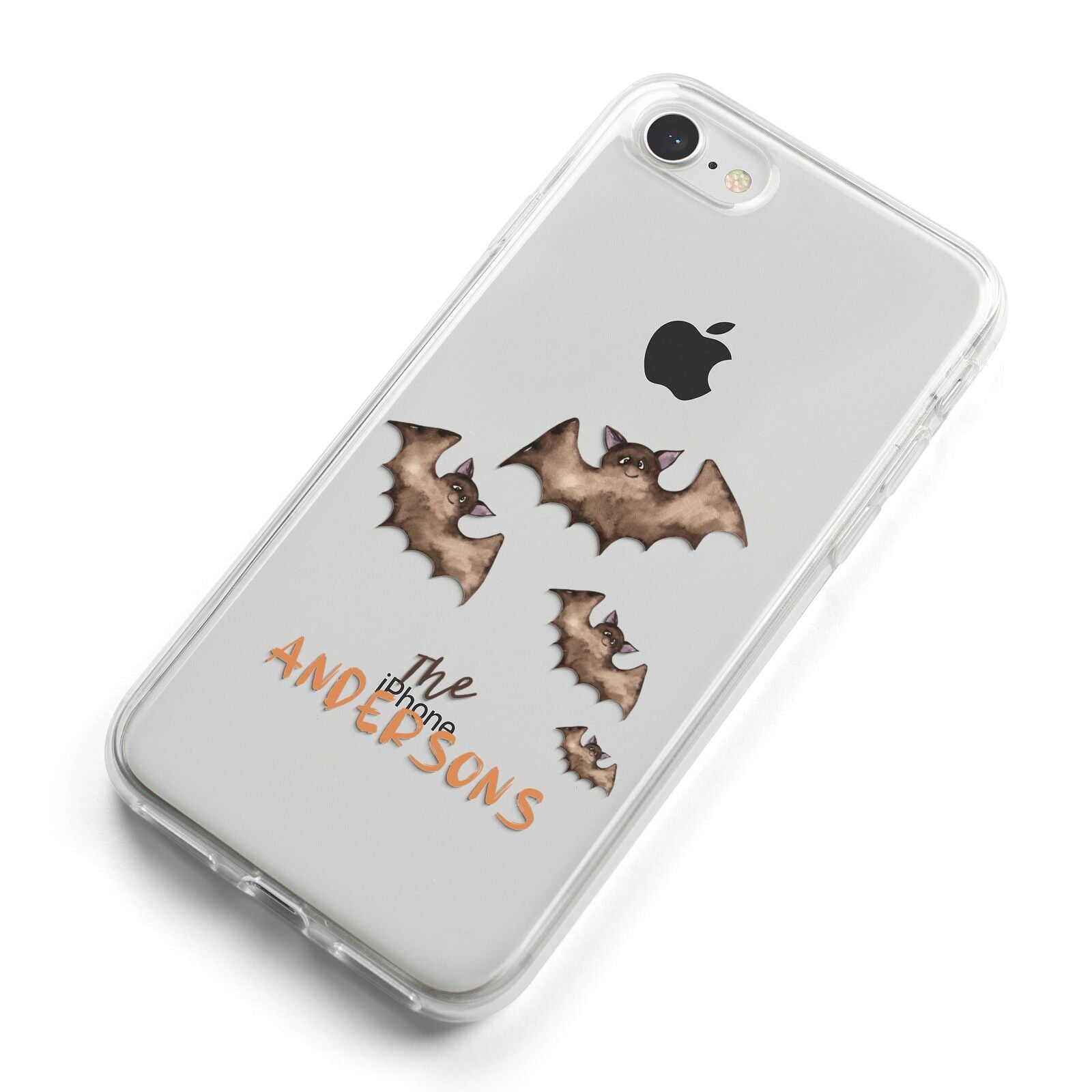 Bat Family Personalised iPhone 8 Bumper Case on Silver iPhone Alternative Image