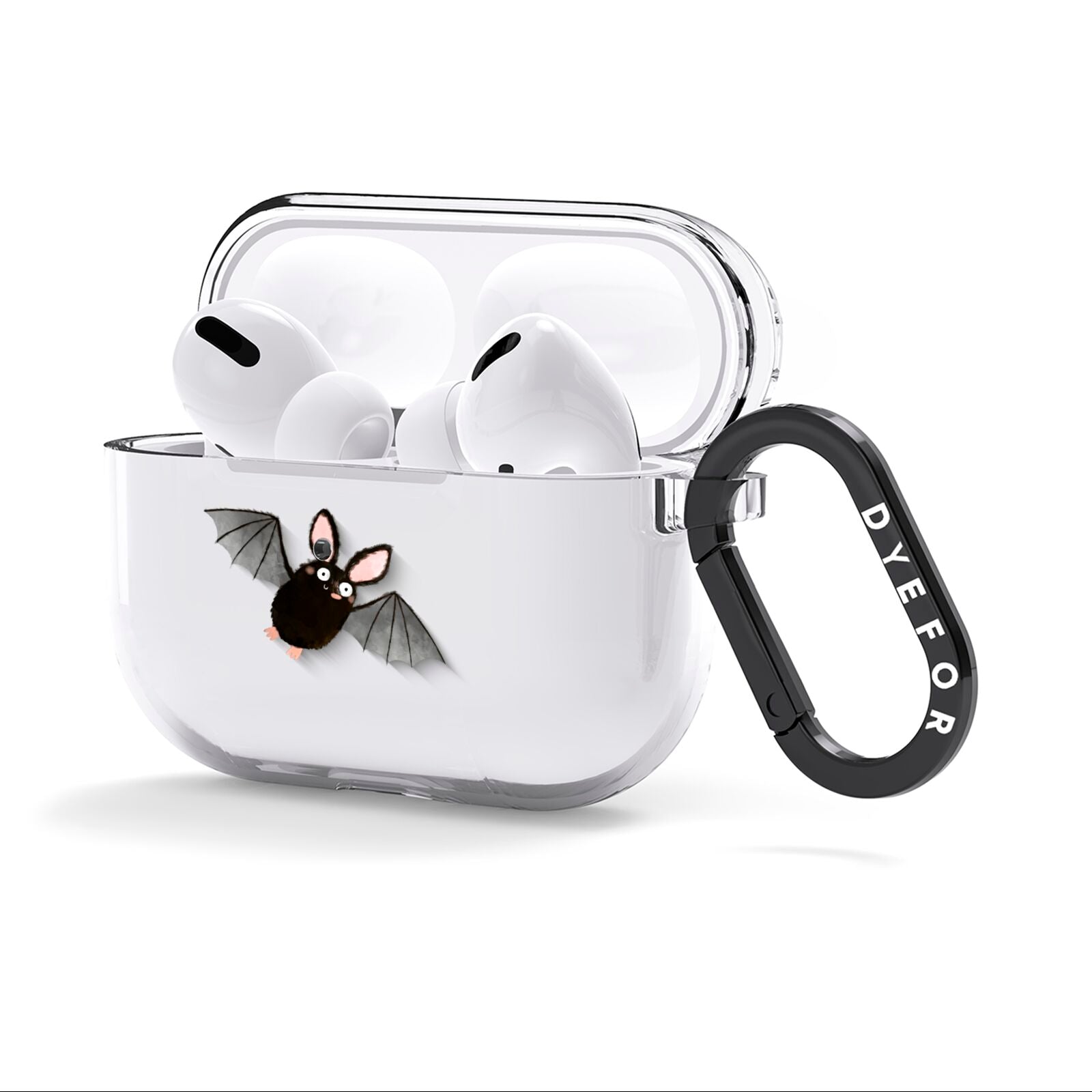 Bat Illustration AirPods Clear Case 3rd Gen Side Image