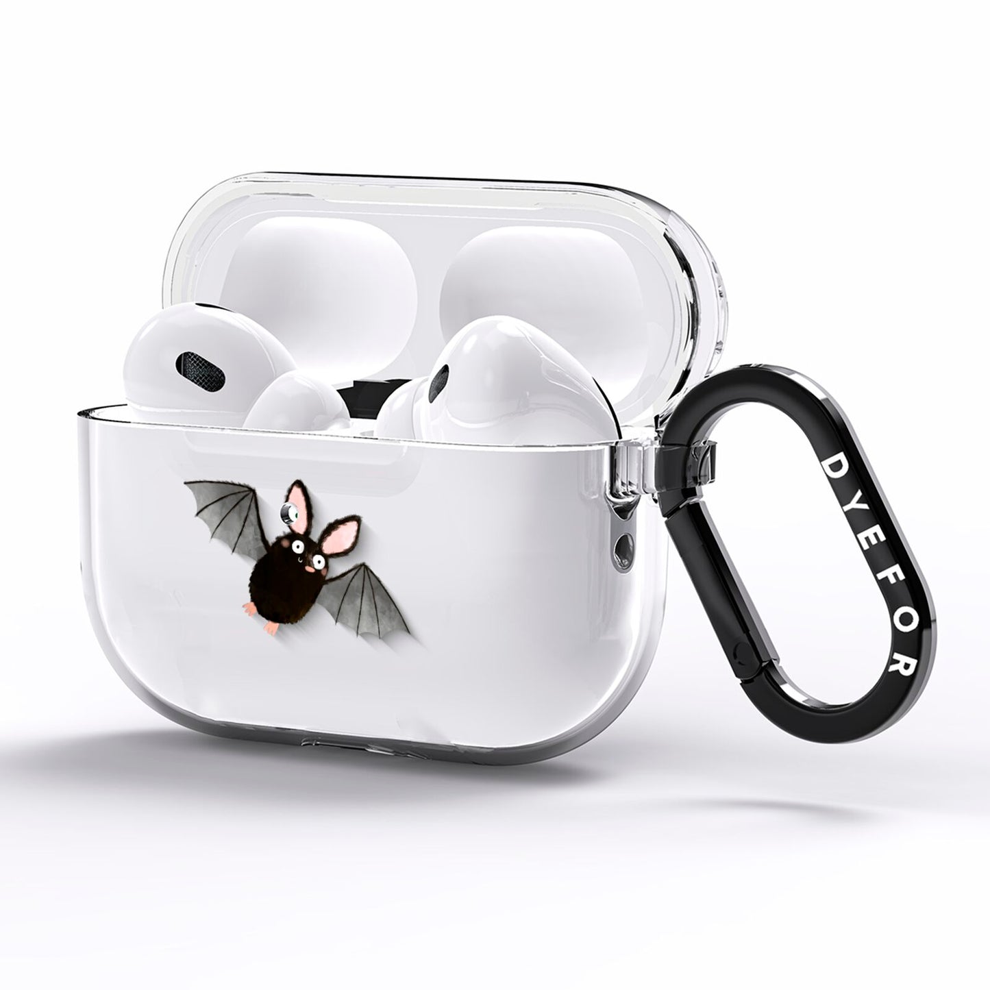 Bat Illustration AirPods Pro Clear Case Side Image