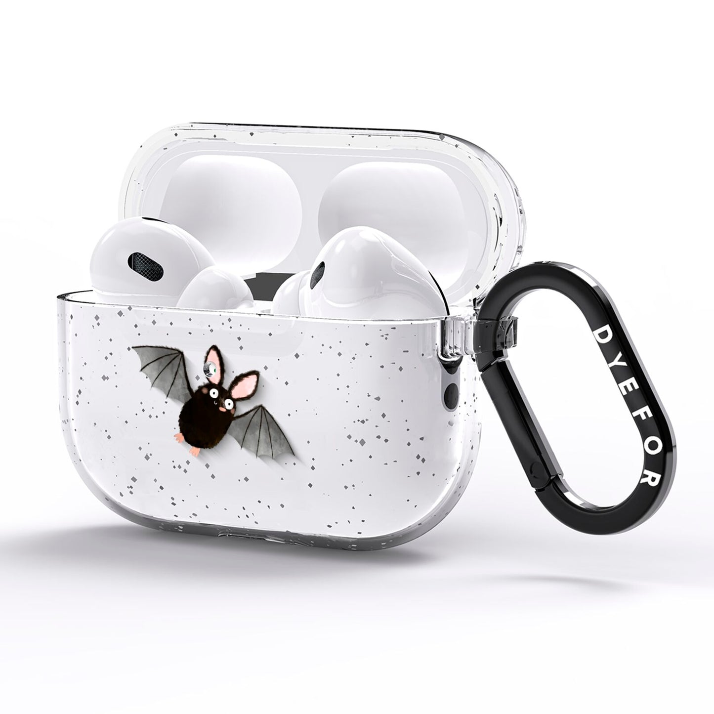 Bat Illustration AirPods Pro Glitter Case Side Image