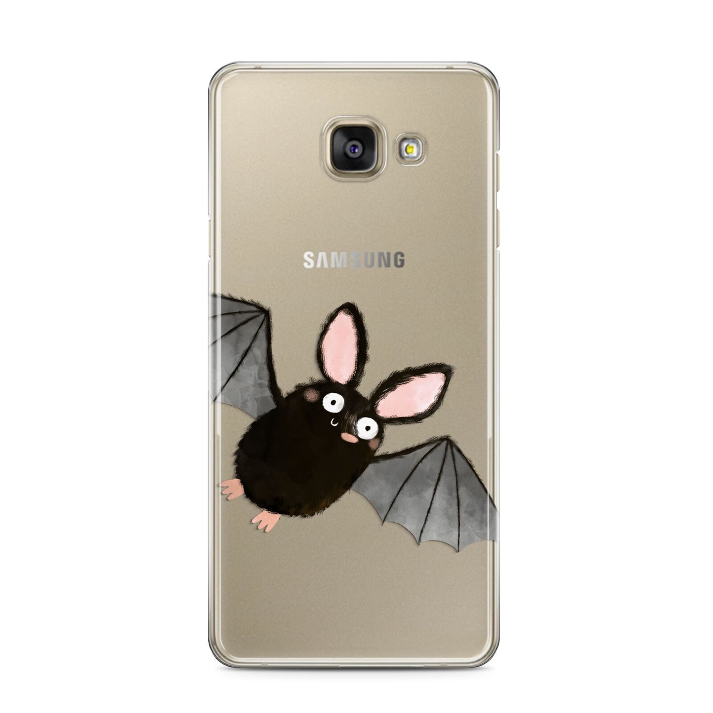 Bat Illustration Samsung Galaxy A3 2016 Case on gold phone