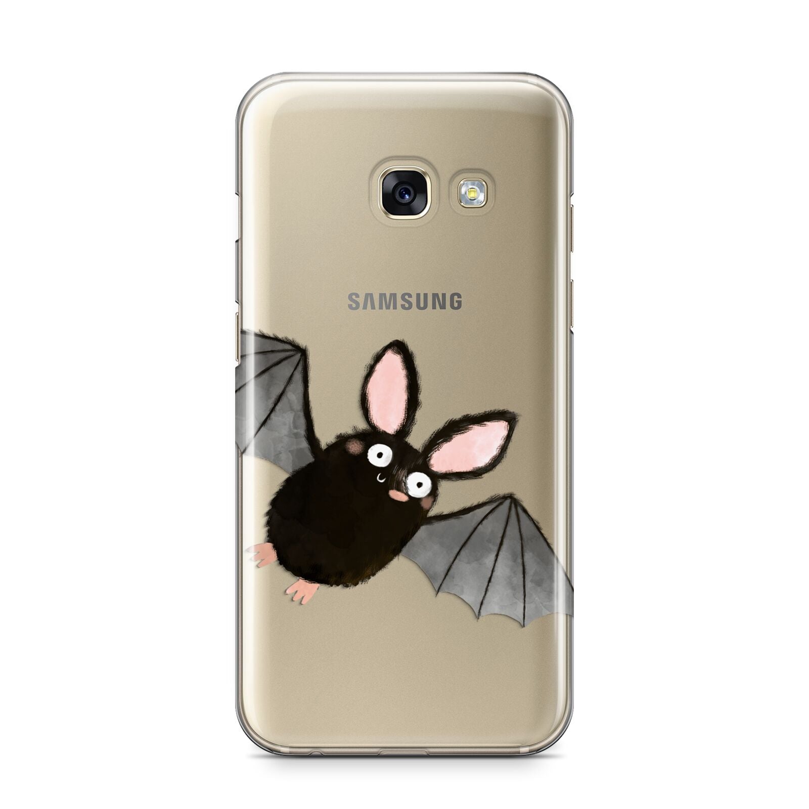 Bat Illustration Samsung Galaxy A3 2017 Case on gold phone