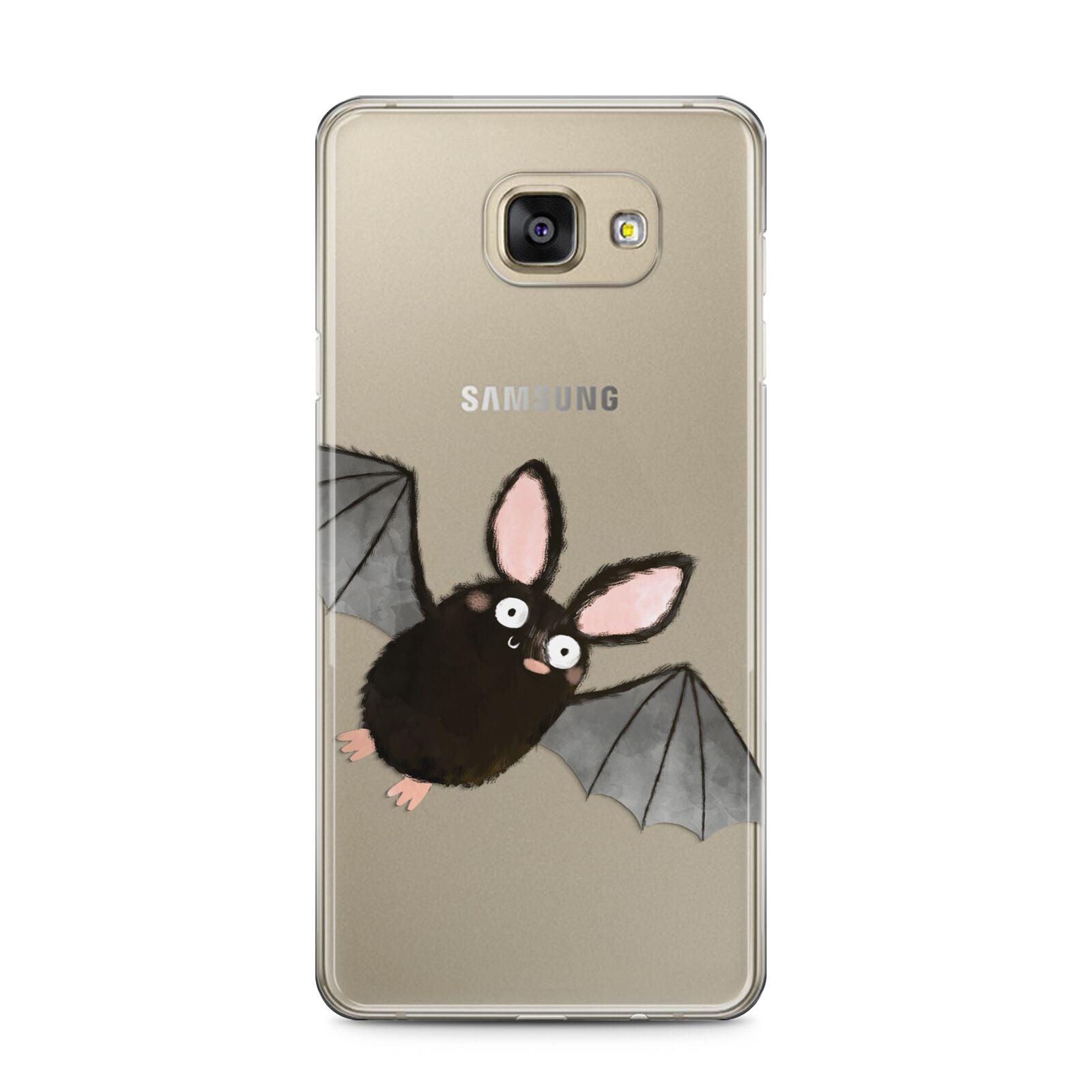 Bat Illustration Samsung Galaxy A5 2016 Case on gold phone