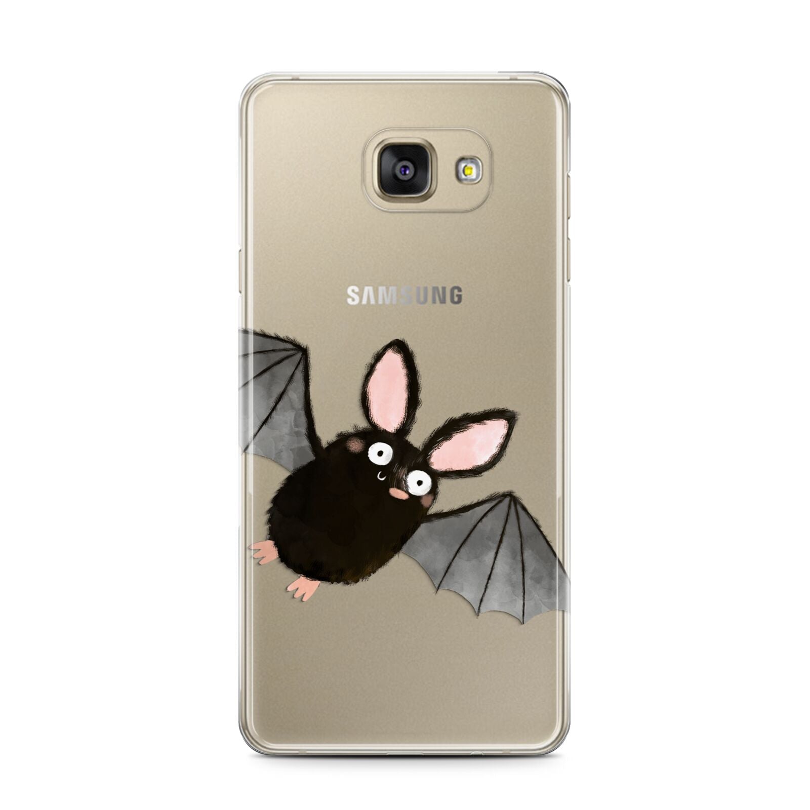 Bat Illustration Samsung Galaxy A7 2016 Case on gold phone