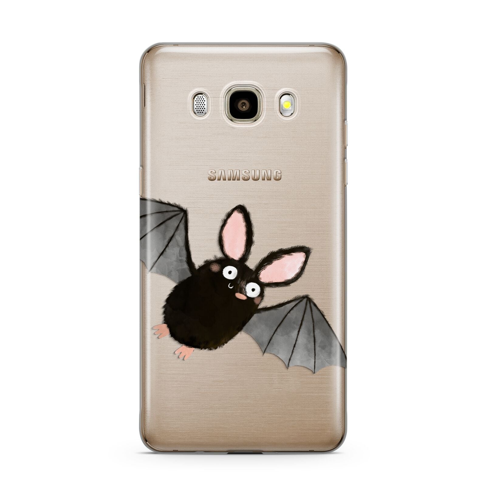 Bat Illustration Samsung Galaxy J7 2016 Case on gold phone