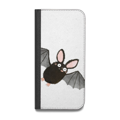 Bat Illustration Vegan Leather Flip iPhone Case