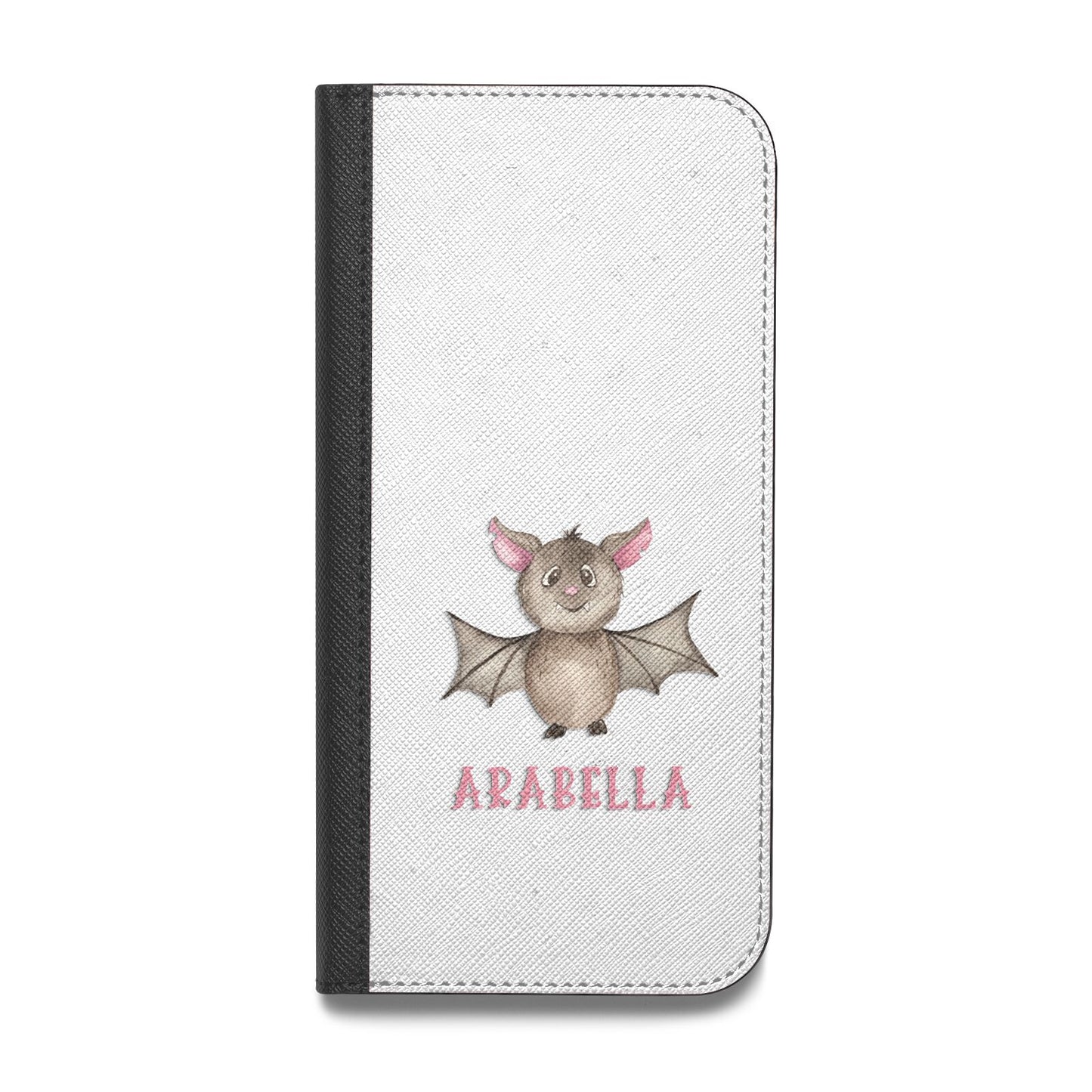 Bat Personalised Vegan Leather Flip iPhone Case