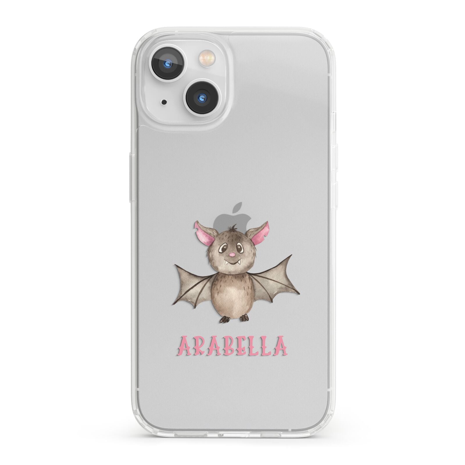 Bat Personalised iPhone 13 Clear Bumper Case