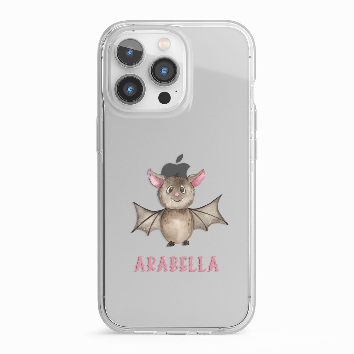 Bat Personalised iPhone 13 Pro TPU Impact Case with White Edges