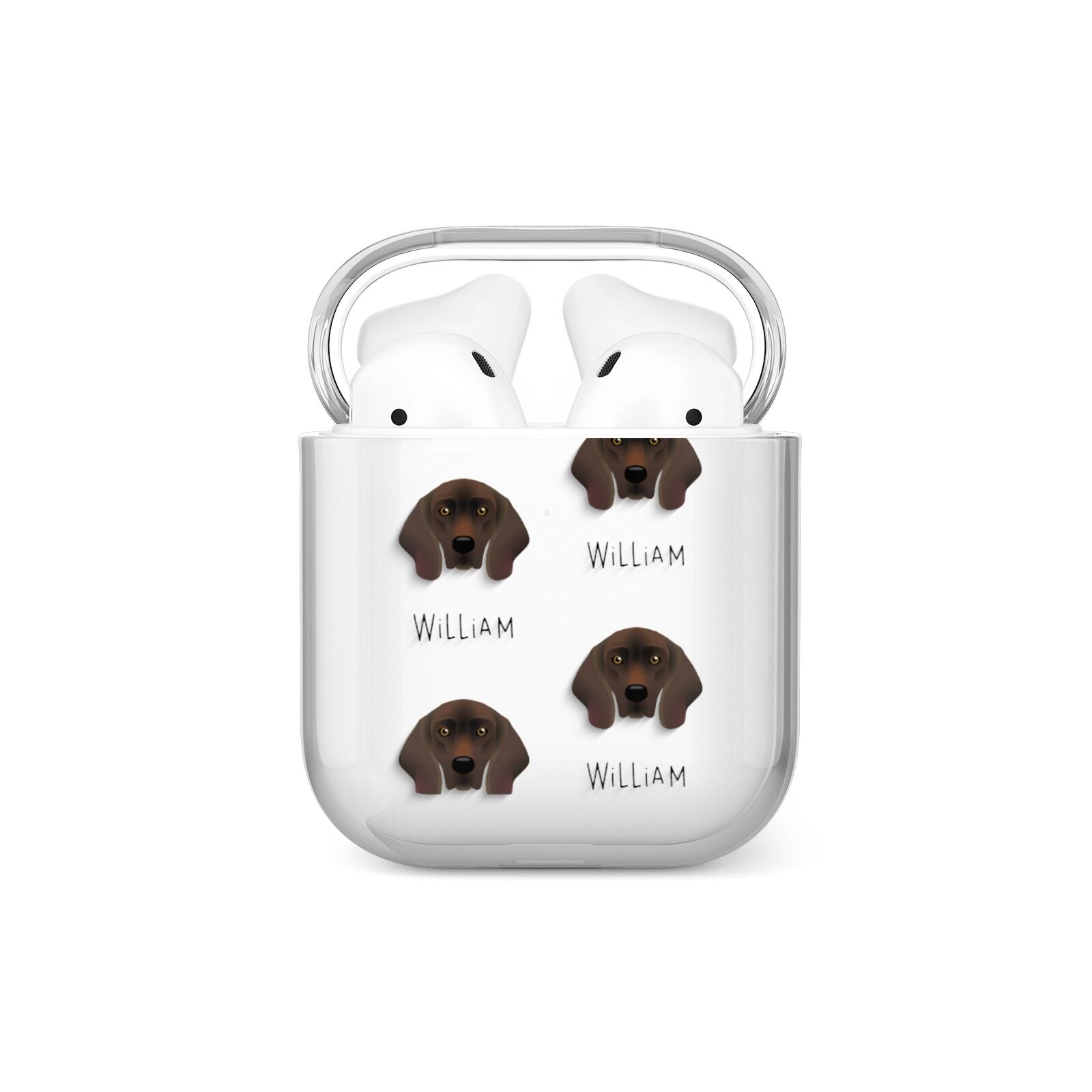 Bavarian Mountain Hound Icon with Name AirPods Case