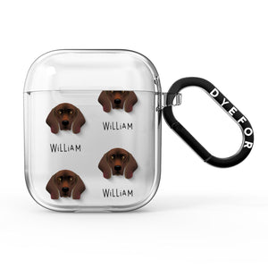 Bavarian Mountain Hound Icon with Name AirPods Case