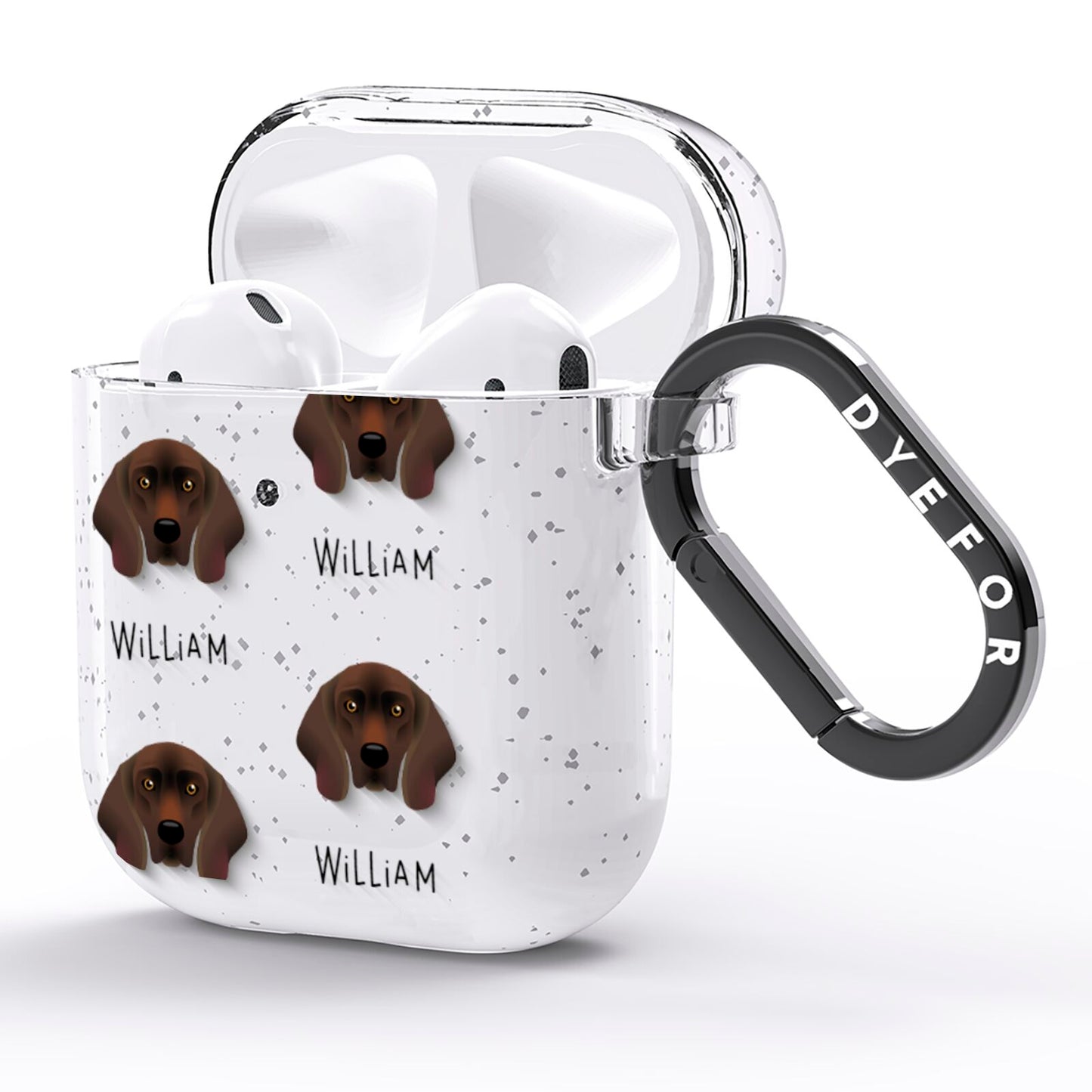 Bavarian Mountain Hound Icon with Name AirPods Glitter Case Side Image