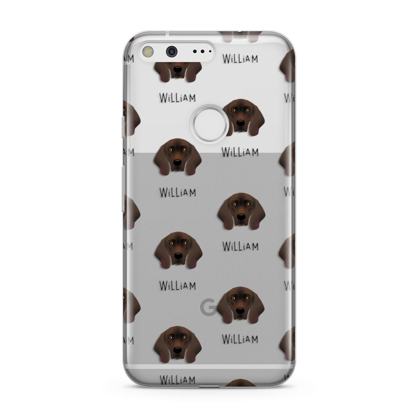 Bavarian Mountain Hound Icon with Name Google Pixel Case