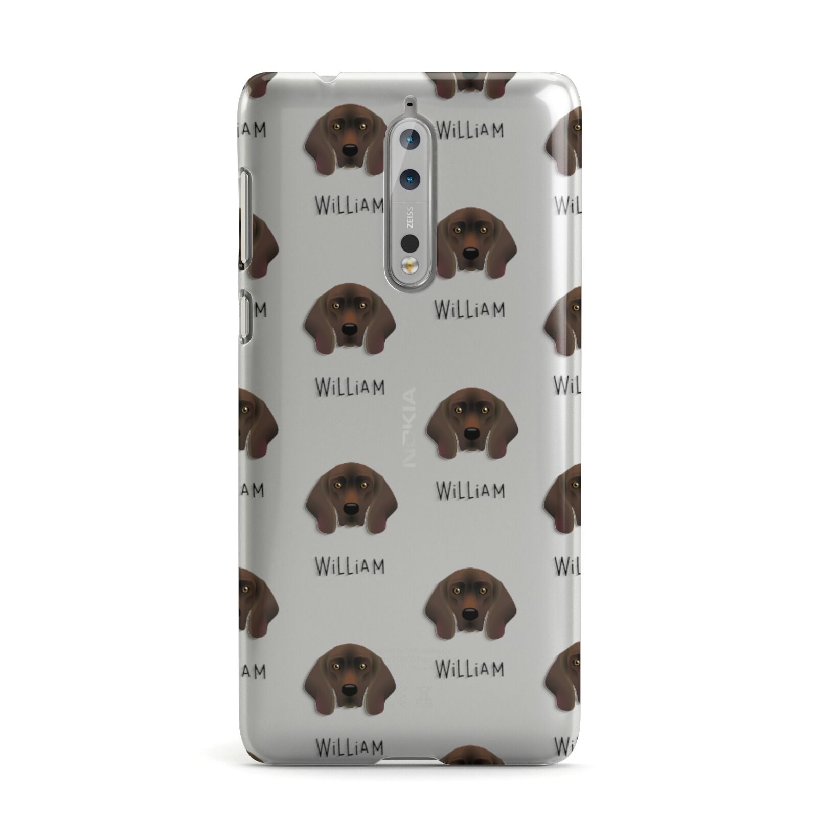 Bavarian Mountain Hound Icon with Name Nokia Case