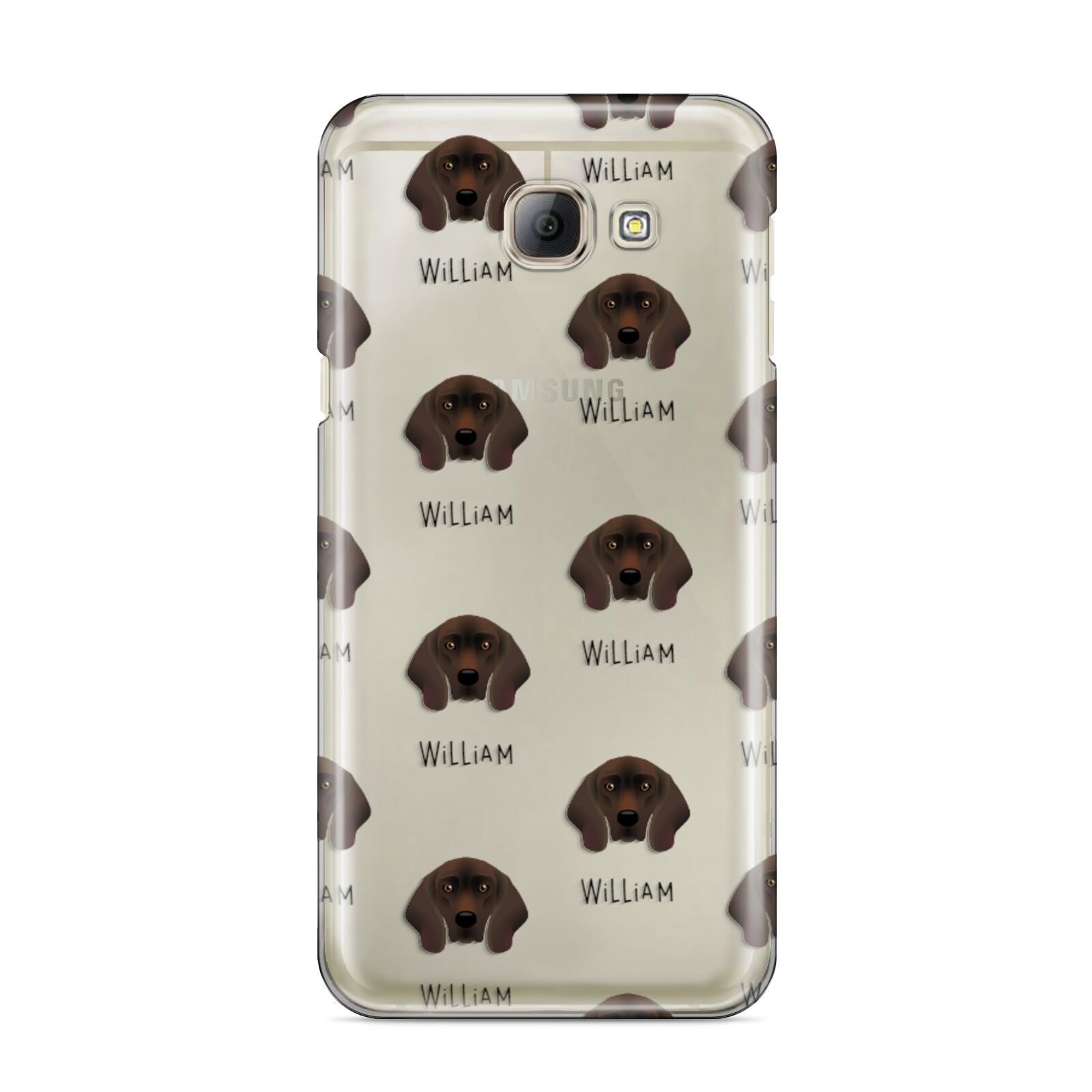 Bavarian Mountain Hound Icon with Name Samsung Galaxy A8 2016 Case