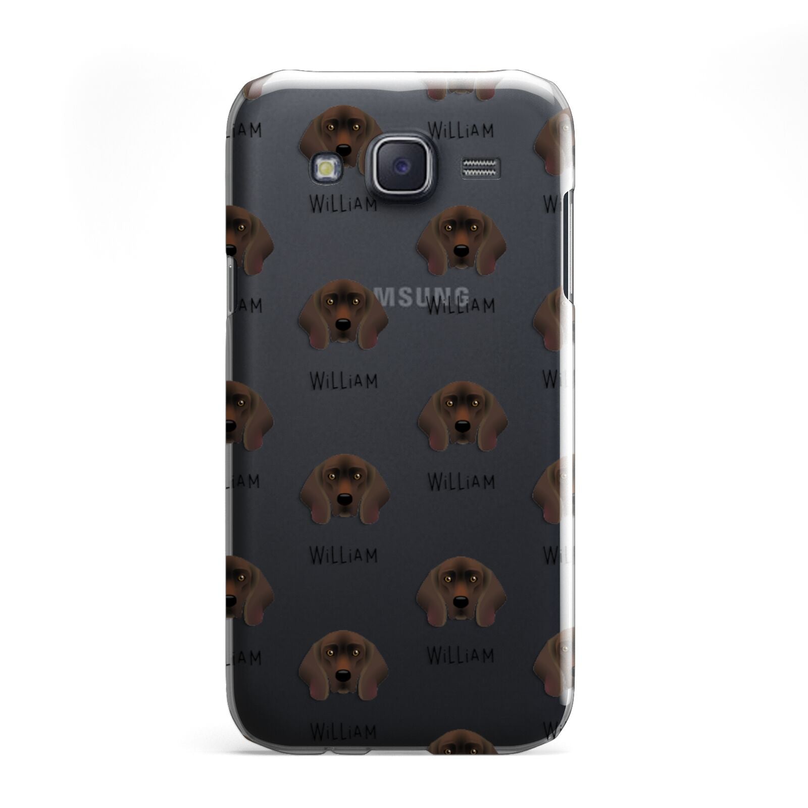 Bavarian Mountain Hound Icon with Name Samsung Galaxy J5 Case