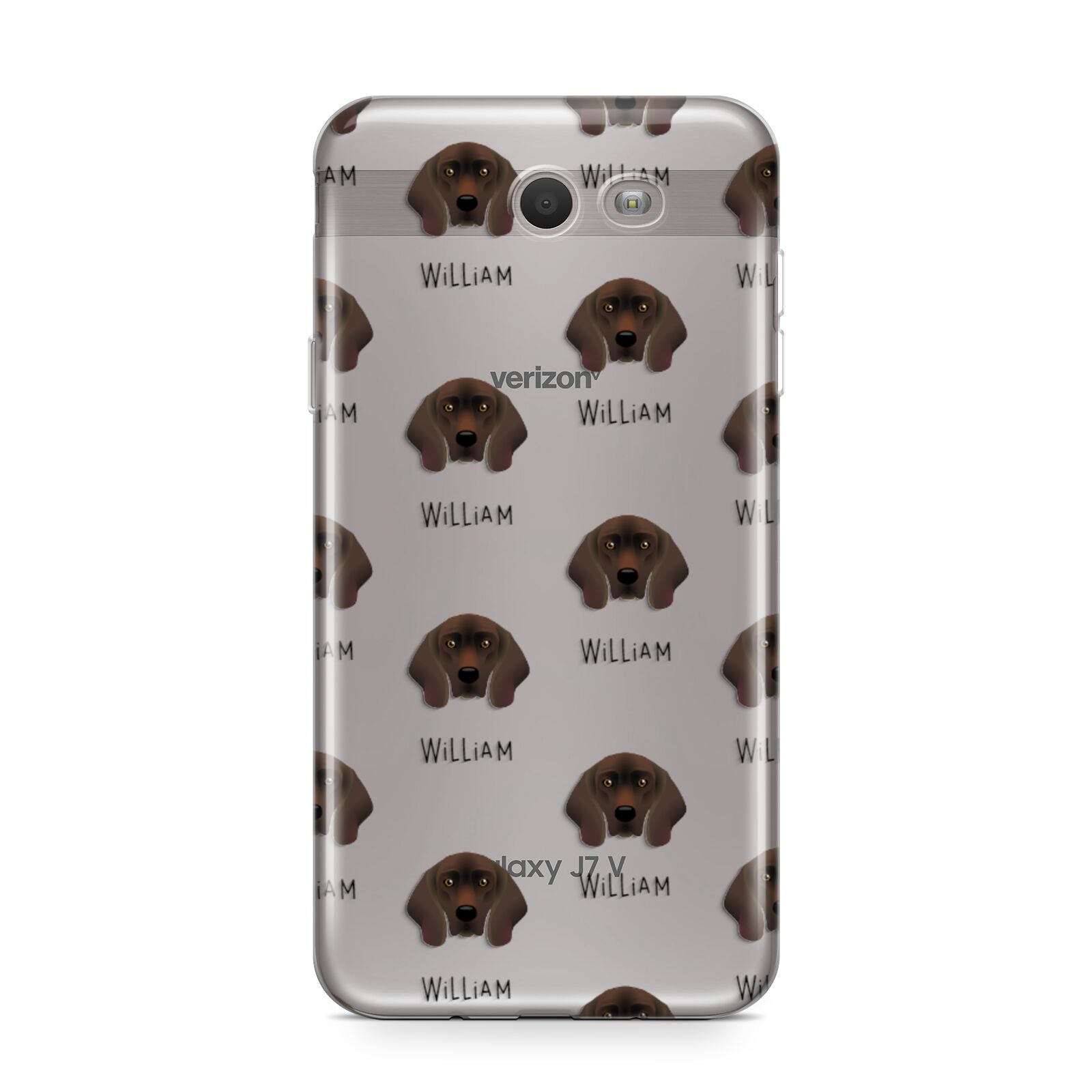 Bavarian Mountain Hound Icon with Name Samsung Galaxy J7 2017 Case