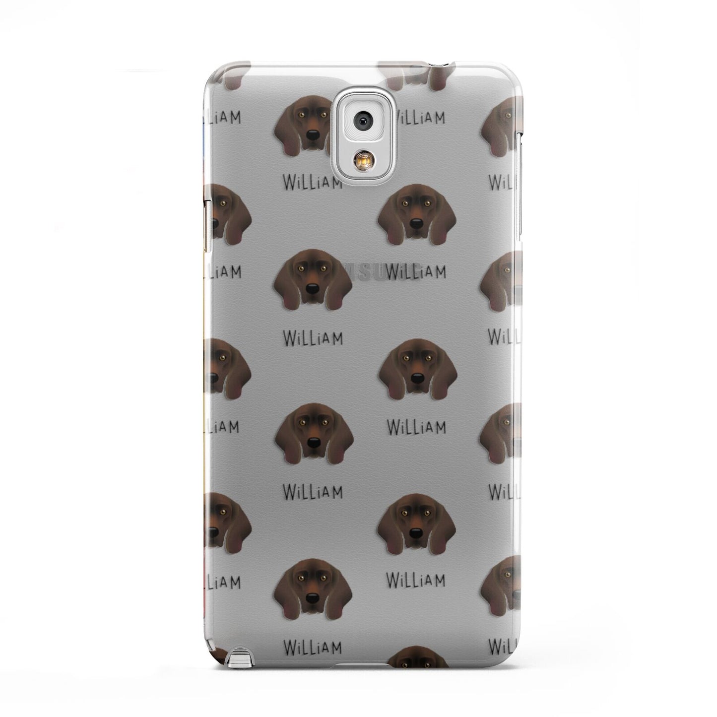 Bavarian Mountain Hound Icon with Name Samsung Galaxy Note 3 Case