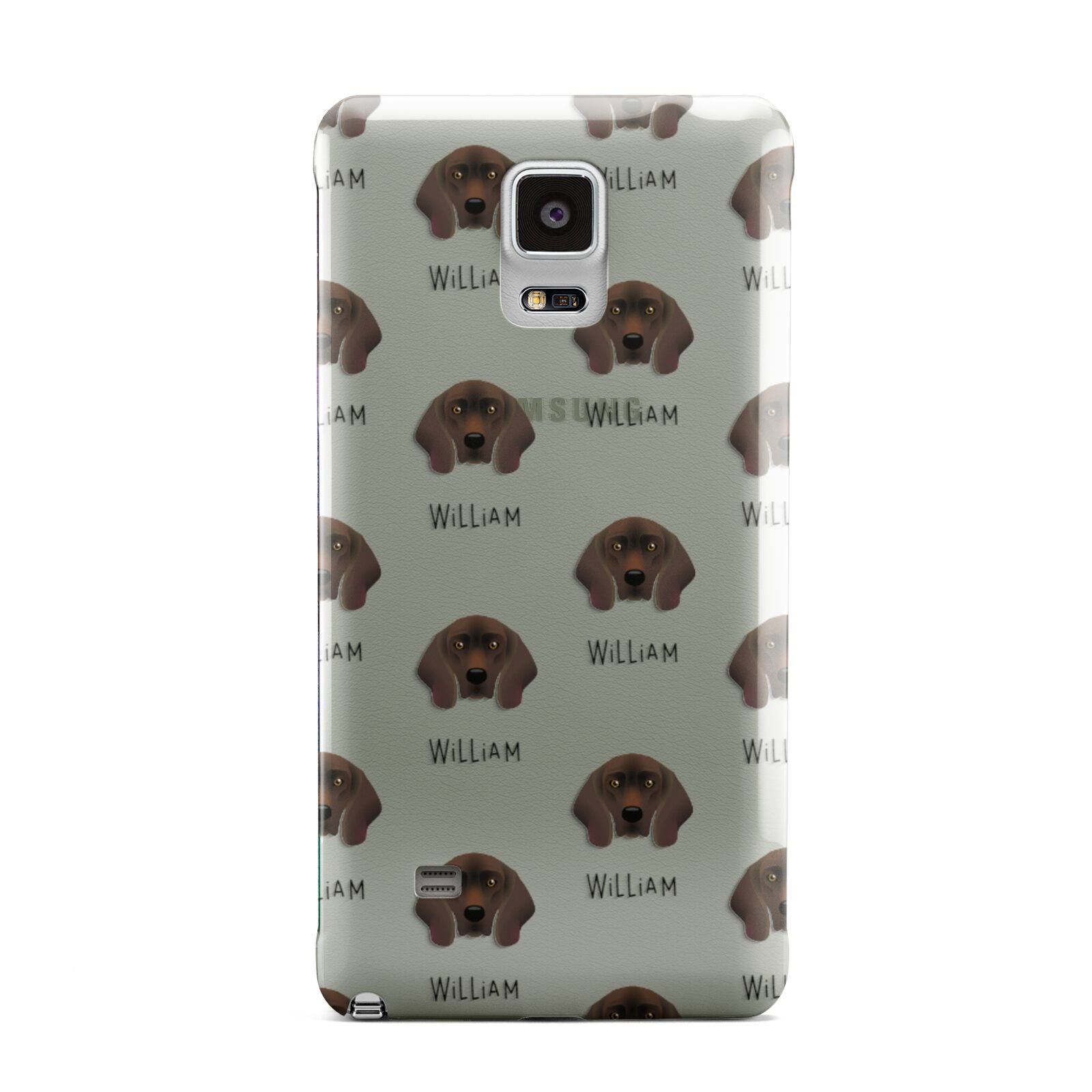 Bavarian Mountain Hound Icon with Name Samsung Galaxy Note 4 Case