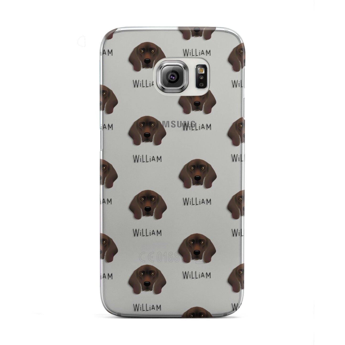 Bavarian Mountain Hound Icon with Name Samsung Galaxy S6 Edge Case