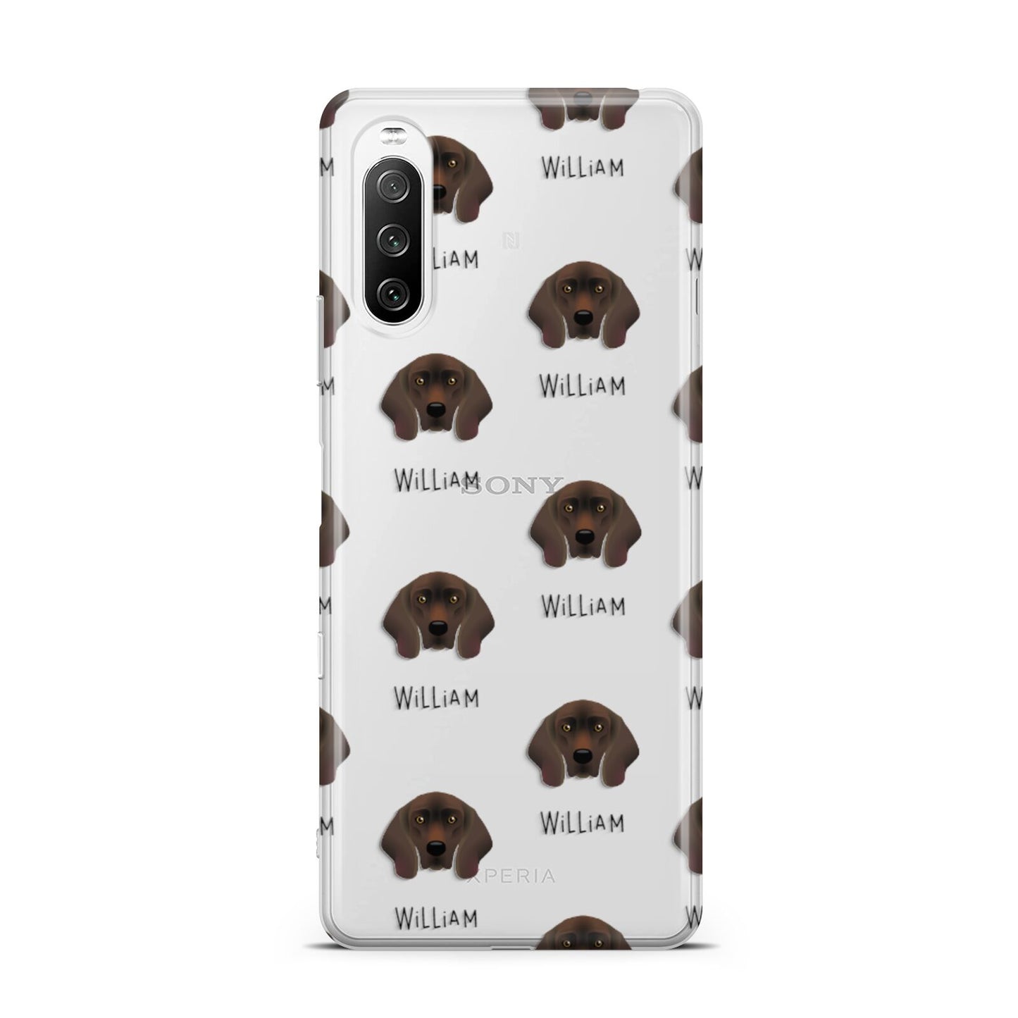 Bavarian Mountain Hound Icon with Name Sony Xperia 10 III Case