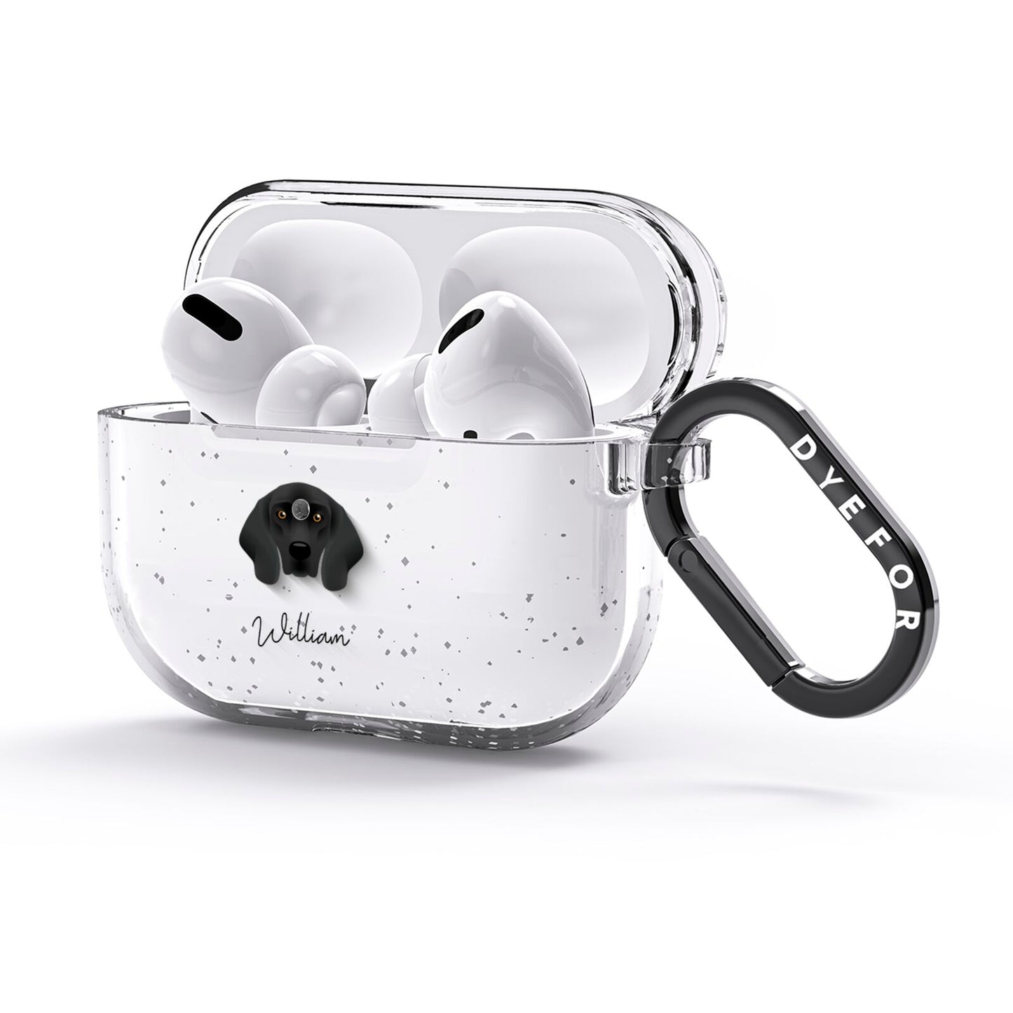 Bavarian Mountain Hound Personalised AirPods Glitter Case 3rd Gen Side Image