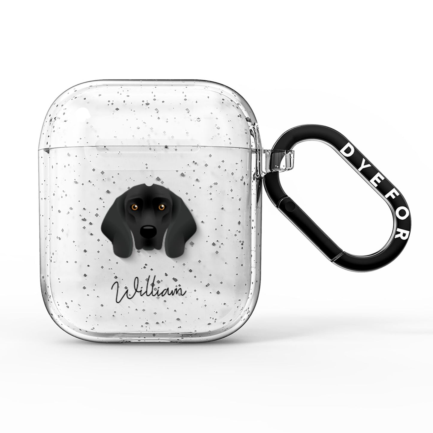 Bavarian Mountain Hound Personalised AirPods Glitter Case