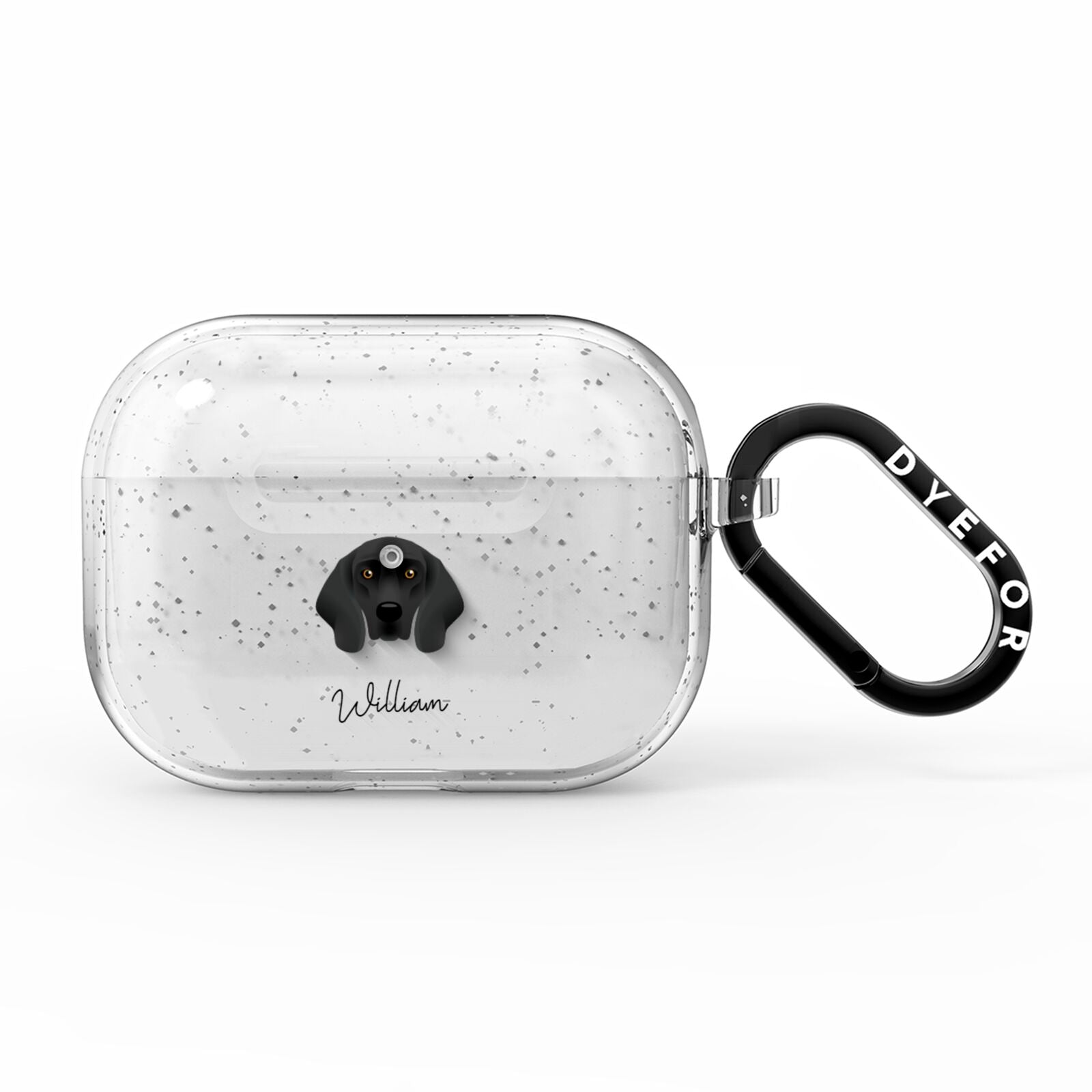 Bavarian Mountain Hound Personalised AirPods Pro Glitter Case