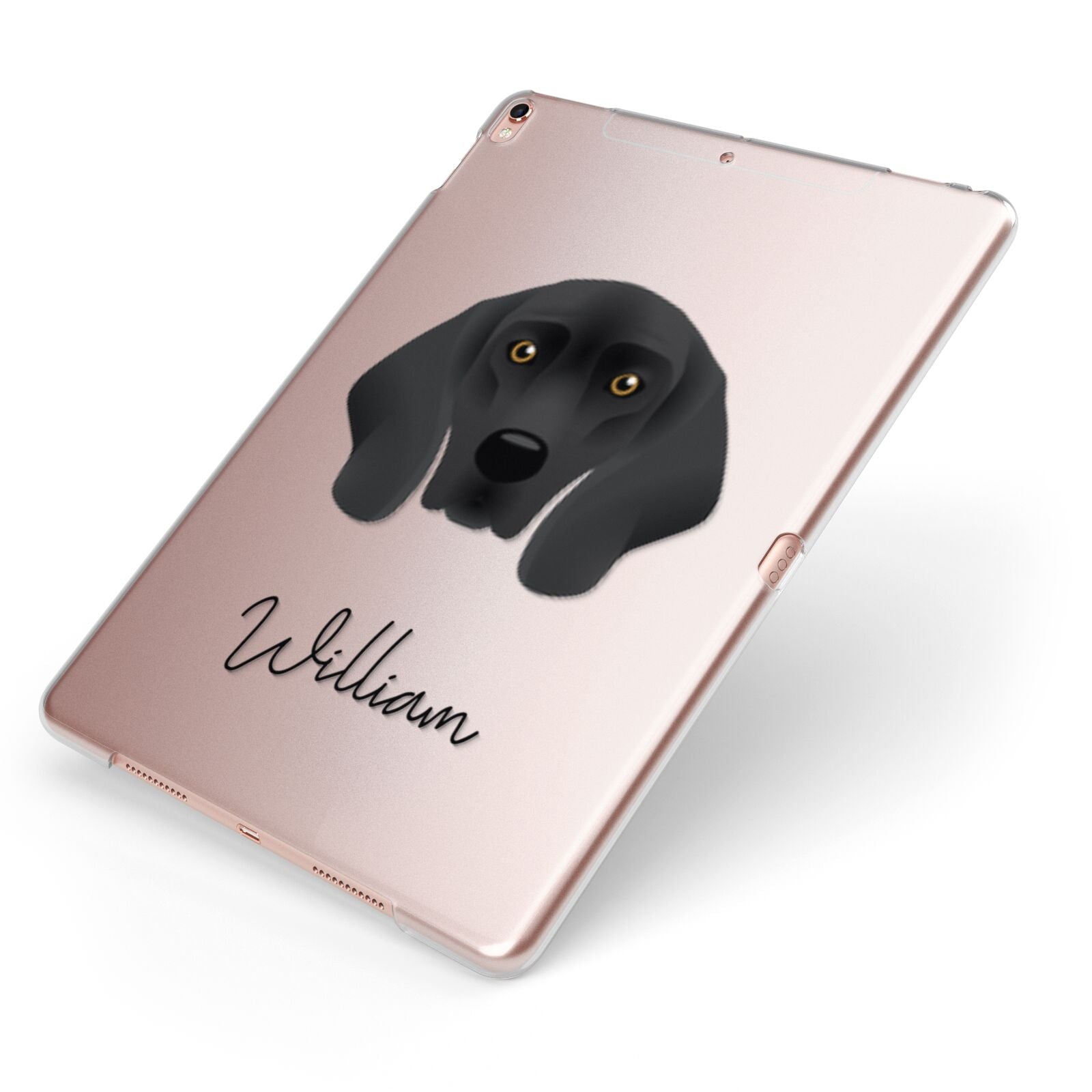 Bavarian Mountain Hound Personalised Apple iPad Case on Rose Gold iPad Side View